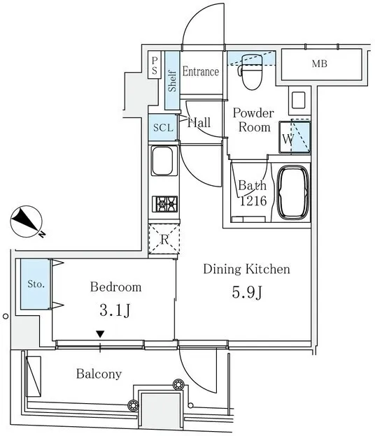 Ivy Court Nihonbashi Ningyocho - Floor Plan - ["Diagram", "Floor plan", "Plan"]
