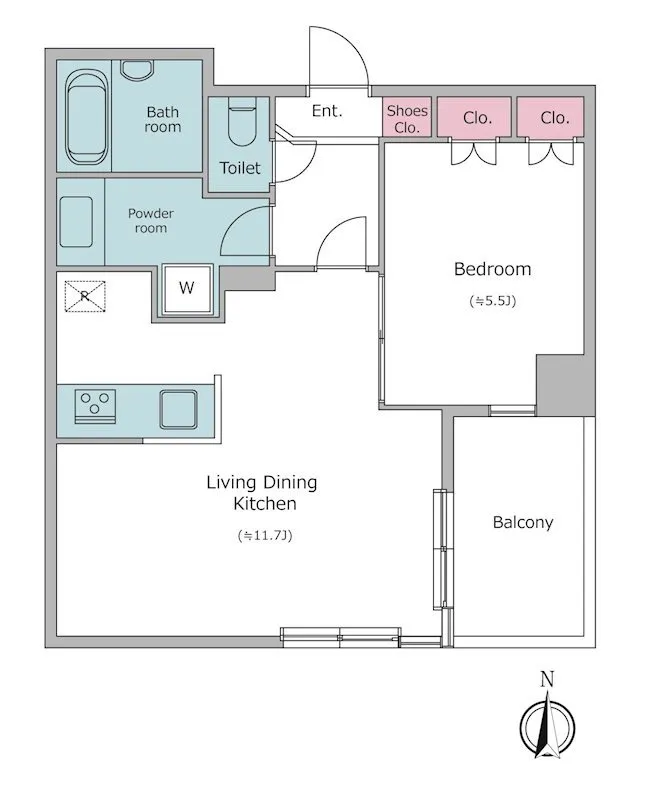 RESIDIA Minami Shinagawa - Floor Plan - ["Rectangle", "Slope", "Font"]