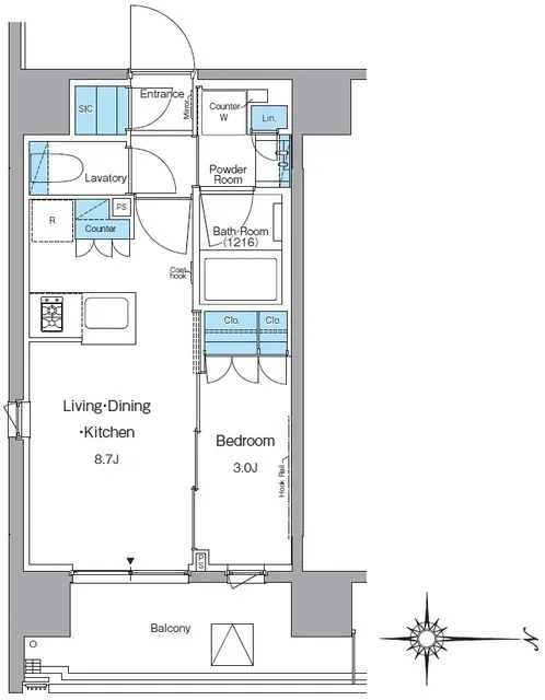 Le Fon Prog Kuramae Nature - Floor Plan - ["Diagram", "Plan"]