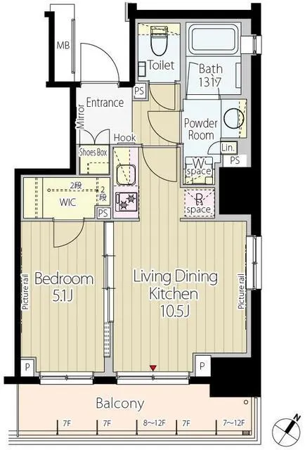 Park Axis Shibuya Kamiyamacho - Floor Plan - ["Floor plan", "Plan", "Technical drawing"]