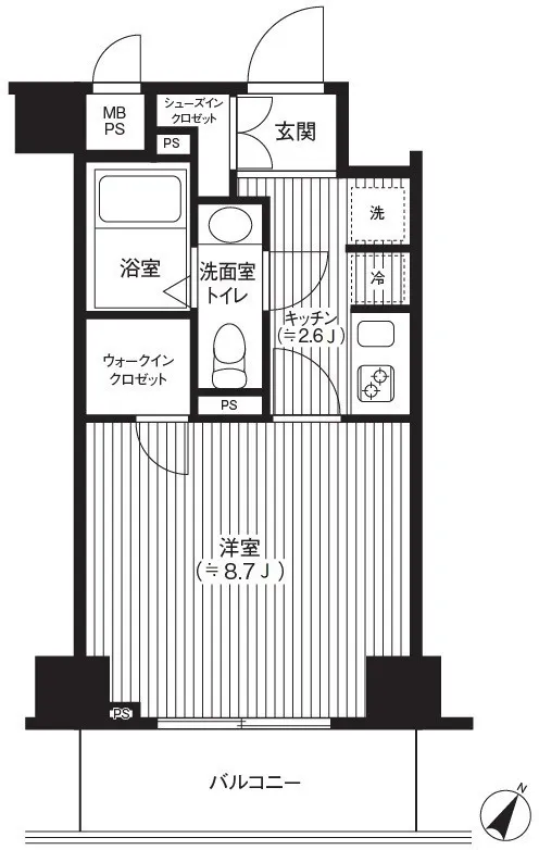 Castalia Hatsudai - Floor Plan - ["Floor", "Apartment", "Tile Flooring"]