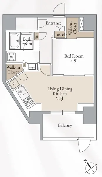 Cross Residence Takadanobaba - Floor Plan - ["Parallel", "Rectangle", "Schematic"]