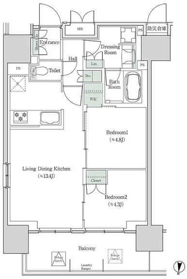 Brookside Residence Kiba - Floor Plan - ["White", "Plan", "Diagram"]