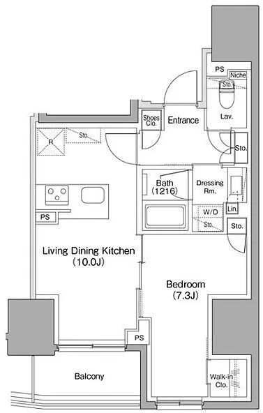 The Park Habio Hongo Kikuzaka - Floor Plan - ["Rectangle", "Font", "Parallel"]