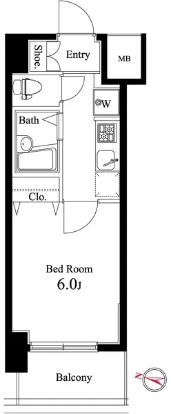 Harmony Residence Ikebukuro - Floor Plan - ["Rectangle", "Font", "Parallel"]