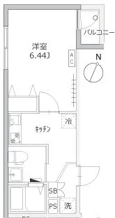 Dear Court Hatagaya - Floor Plan - ["White", "Plan", "Technical drawing"]