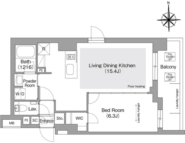 Comforia Liv Bunkyo Gokokuji - Floor Plan - ["Diagram", "Floor plan"]