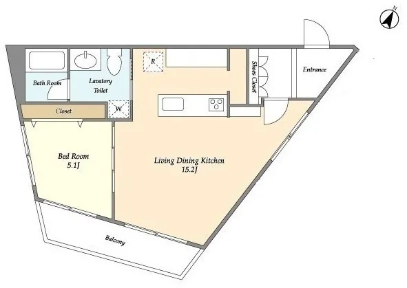 Quore Nakameguro - Floor Plan - ["Parallel", "Font", "Rectangle"]