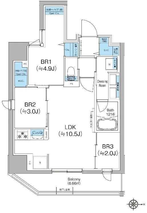 Crevia Rigze Kamata Nishi - Floor Plan - ["Plan", "Floor plan", "Diagram"]