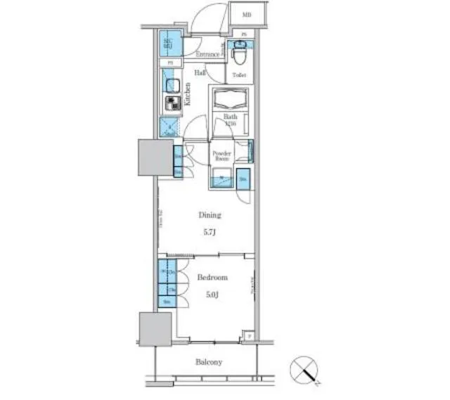Park Axis Takinogawa La Breeze - Floor Plan - ["Rectangle", "Parallel", "Schematic"]