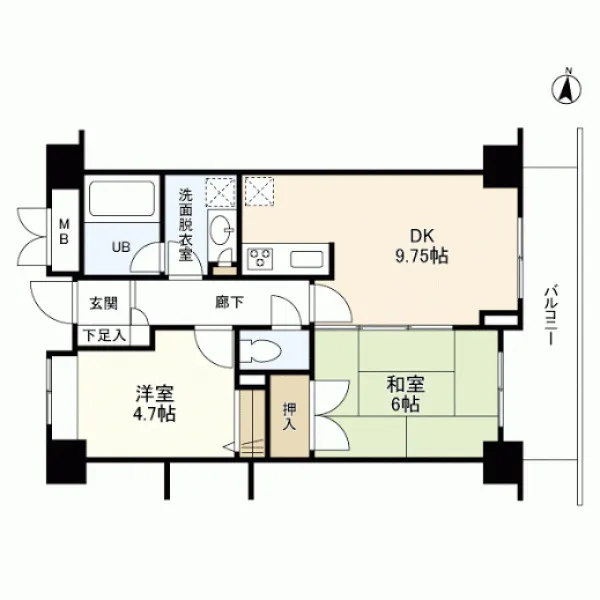 The Apartment Hill Top Nakano - Floor Plan - ["Rectangle", "Schematic", "Font"]