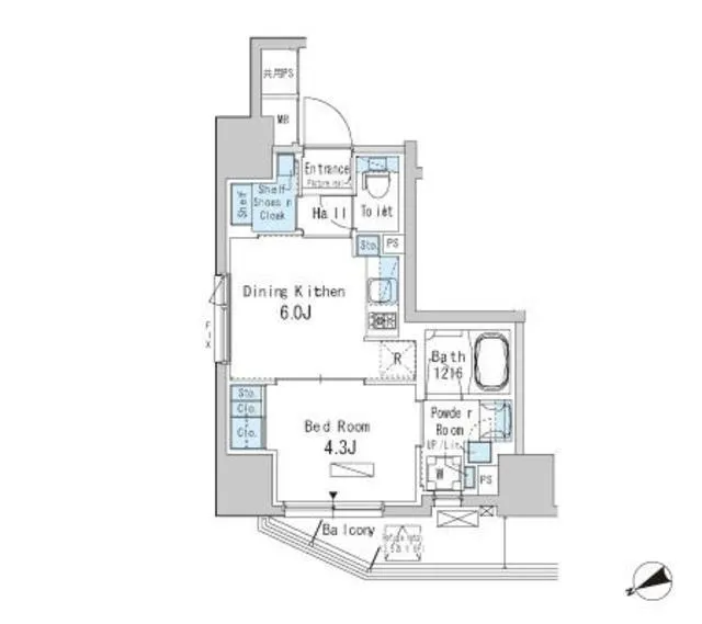 Park Axis Asakusabashi II - Floor Plan - ["Floor plan", "Plan", "Diagram"]