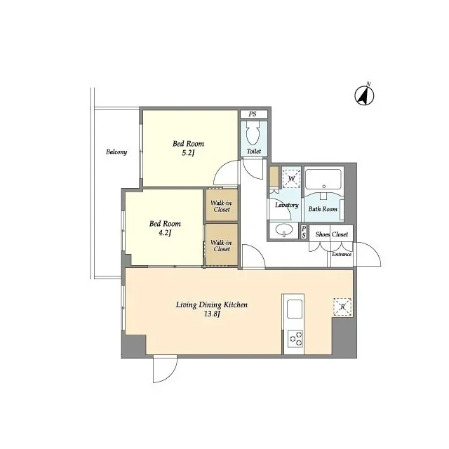 Azur Terrace Meguro Yakumo - Floor Plan - ["Rectangle", "Parallel", "Plan"]