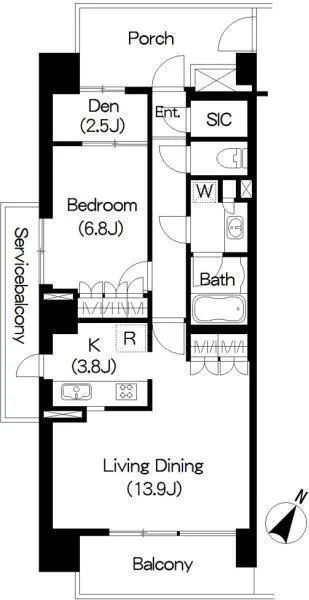Brillia Ist Sangenjaya Blossom Terrace - Floor Plan - []