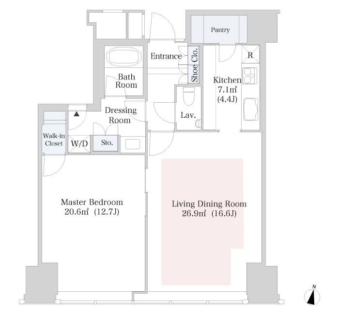 Central Park Tower La Tour Shinjuku - Floor Plan - ["Rectangle", "Font", "Parallel"]