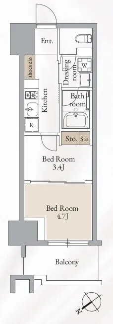 Cross Residence Takadanobaba - Floor Plan - []