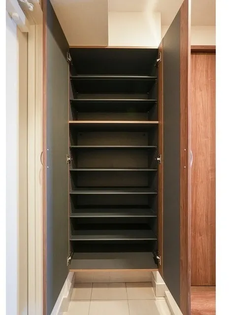 HF Oshiage Residence - Interior - ["Wood", "Shelving", "Shelf"]