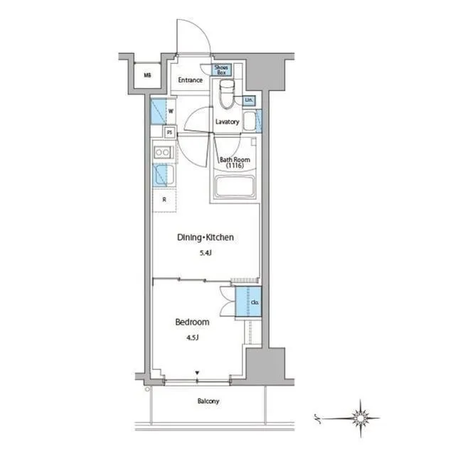 Lefon Progres Monzen Nakamachi Marks - Floor Plan - ["Rectangle", "Slope", "Schematic"]