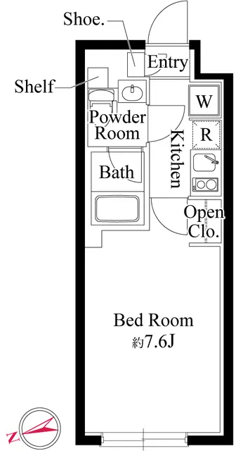 Project Kita-Shinjuku - Floor Plan - ["White", "Plumbing fixture"]