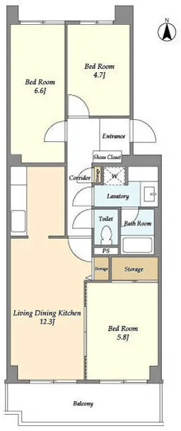 Comforia Takenotsuka East - Floor Plan - []