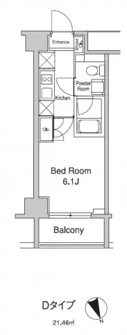 PROUD FLAT Kamata II - Floor Plan - ["Text", "Floor plan", "Line"]