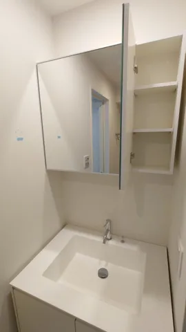 Proud Flat Sangenjaya II - Interior - ["Mirror", "Tap", "Sink"]
