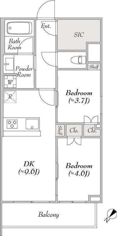 U Residence Higashiyukiya - Floor Plan - ["White"]
