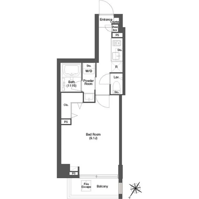 Dimus Meguro Gyoninzaka - Floor Plan - ["Map", "Slope", "Rectangle"]