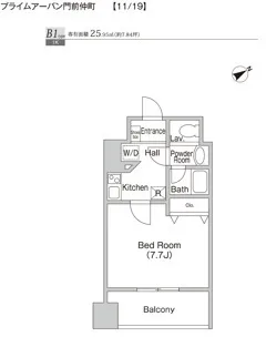Prime Urban Monzennakacho - Floor Plan - ["Diagram"]