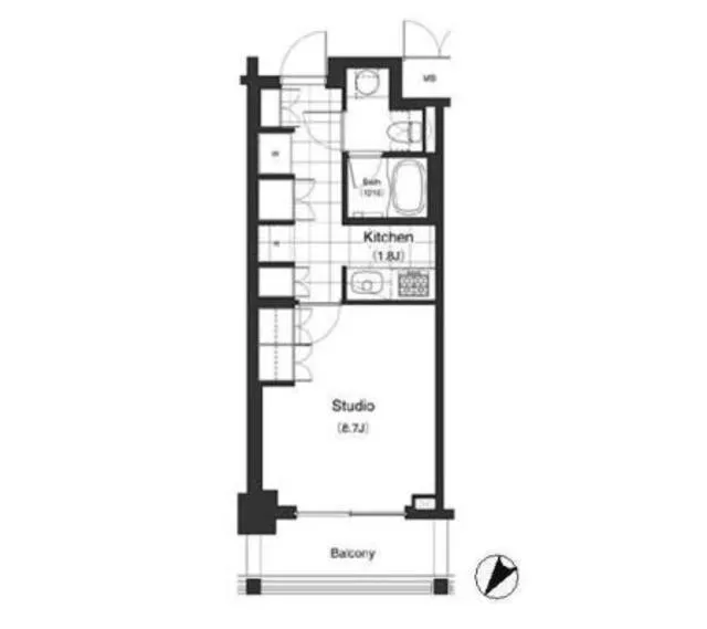 Park Cube Meguro Tower - Floor Plan - ["Floor plan", "Diagram", "Plan"]