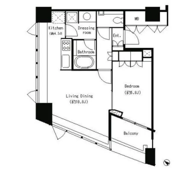 Park Cube Meguro Tower - Floor Plan - ["Floor plan", "Plan", "Diagram"]