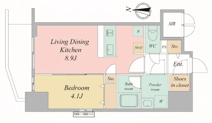 Eslead Residence Osaka Tanimachi The Marks - Floor Plan - ["White", "Diagram", "Floor plan"]