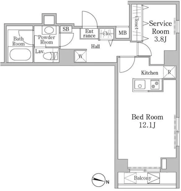 VAINQUEUR Iwamotocho - Floor Plan - ["Wood flooring"]