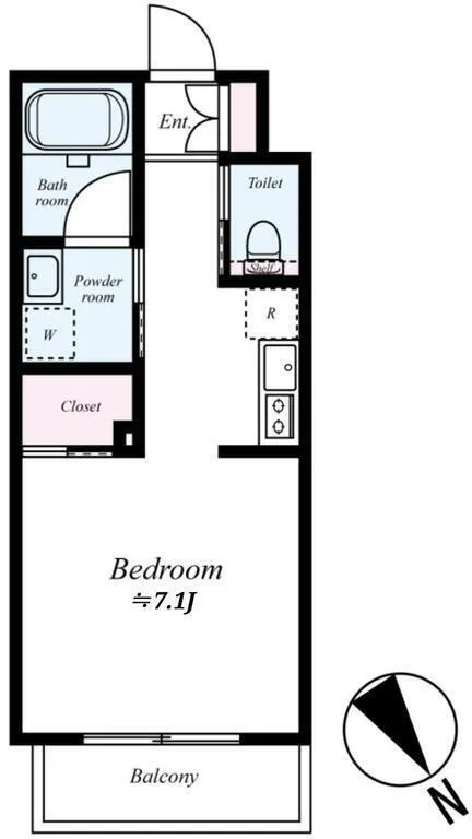 Harmony Residence Ikebukuro Metrogate - Floor Plan - ["Plumbing fixture"]
