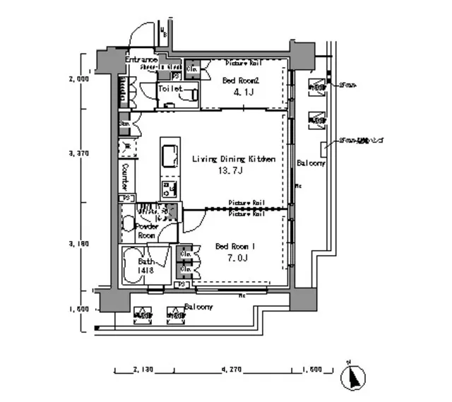 Park Axis Shibuya Sakuragaoka South - Floor Plan - ["White", "Plan", "Diagram"]