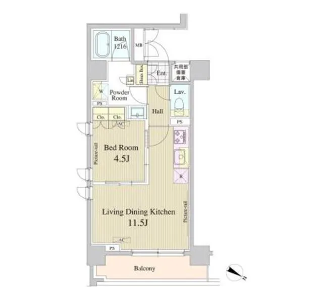 Seresa Higashi Nihombashi - Floor Plan - ["Map", "Rectangle", "Schematic"]