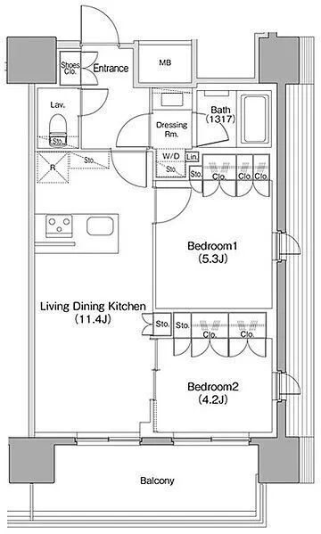 The Park Habio Hongo Kikuzaka - Floor Plan - ["White", "Diagram", "Plan"]