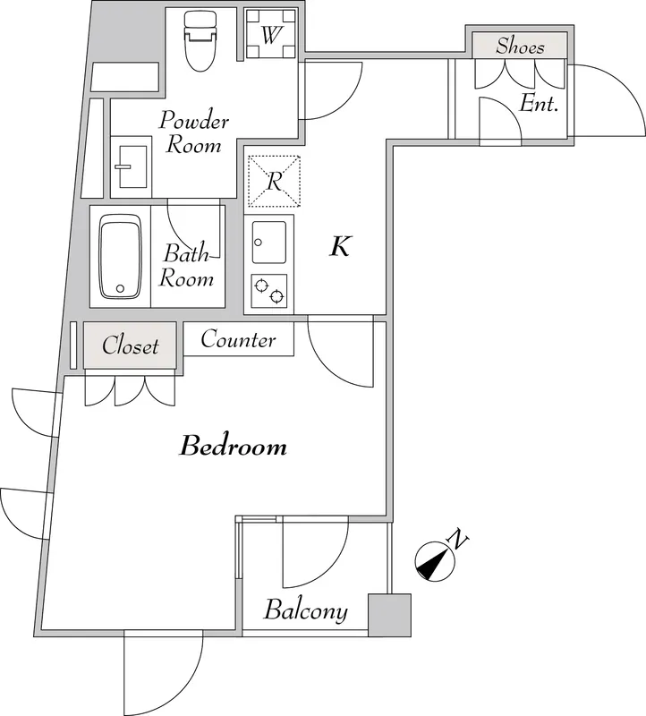 Milia Residence Nihonbashi Ningyocho II - Floor Plan - ["White", "Design", "Diagram"]