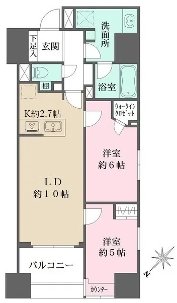 ALTERNA Nihonbashi - Floor Plan - ["Apartment", "Tile Flooring", "Brutalist architecture"]