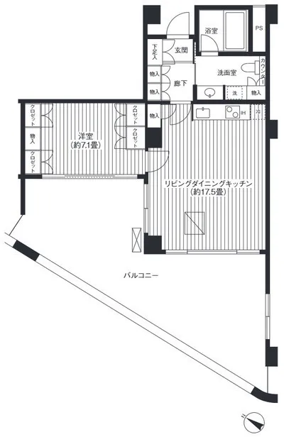 Hulic Asakusa 1-Chome - Floor Plan - ["Diagram", "Plan", "Floor plan"]