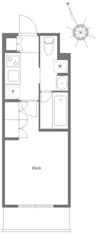 Asyl Court Higashioi - Floor Plan - ["White", "Plumbing fixture", "Sink"]