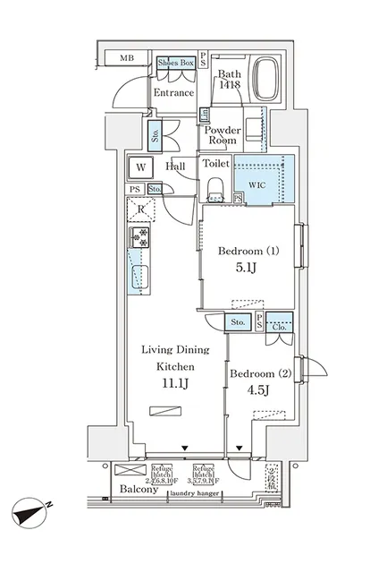 Parknard Fit Minami Aoyama Garden - Floor Plan - ["Schematic", "Map", "Rectangle"]