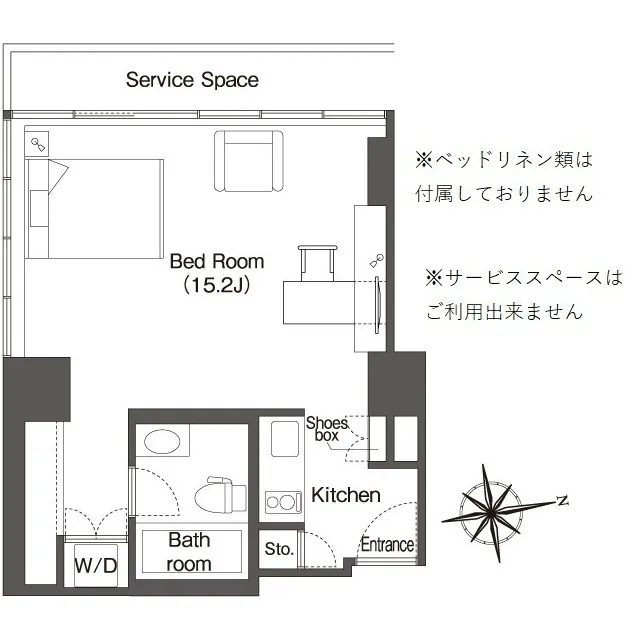 Frontier Residence The Tower Shinagawa - Floor Plan - ["Rectangle", "Font", "Parallel"]