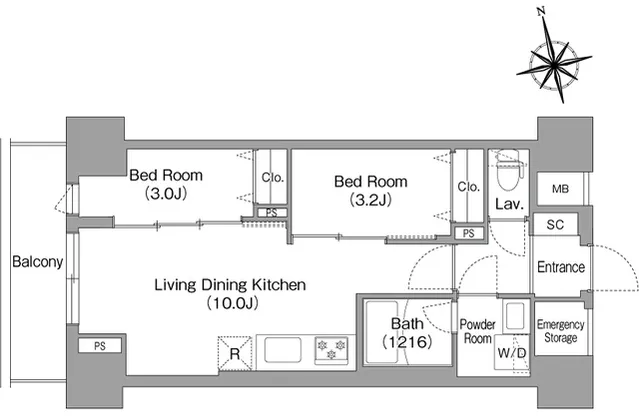 Comforia Liv Minamisunamachi East - Floor Plan - ["White", "Diagram", "Technical drawing"]