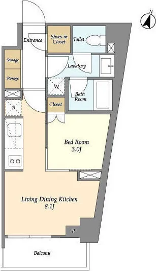 LaSante Bunkyo Sendagi - Floor Plan - ["Map", "Rectangle", "Parallel"]