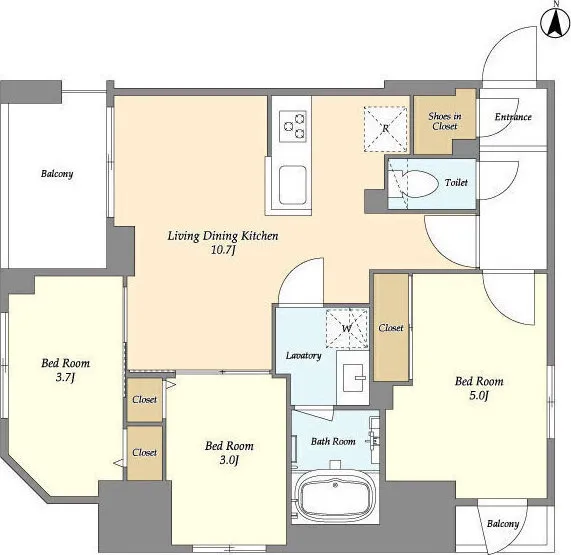 Duet Ryogoku 4 - Floor Plan - ["Floor plan", "Plan", "Diagram"]