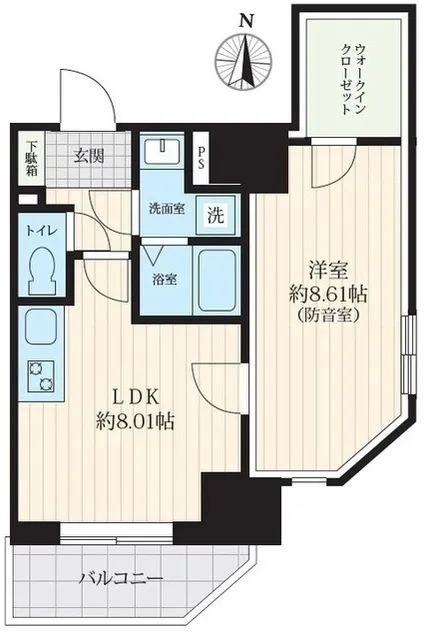 Prime Bliss Morishita Studio - Floor Plan - ["Apartment", "Condominium", "Brutalist architecture"]