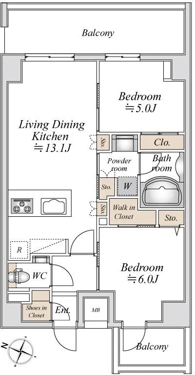Itabashi Honmachi Station Residence - Floor Plan - ["Rectangle", "Font", "Line"]