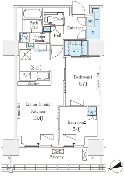 Royal Parks Shinagawa - Floor Plan - ["Diagram", "Plan", "Schematic"]
