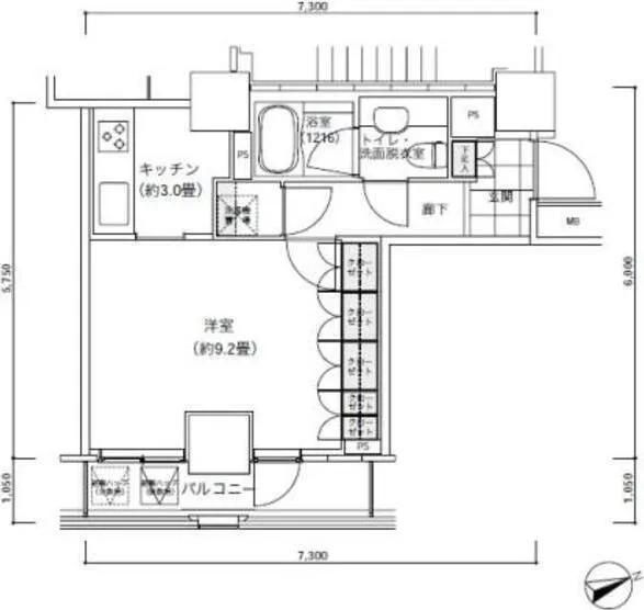 Park Cube Atagoyama Tower - Floor Plan - ["Floor plan", "Text", "Technical drawing"]